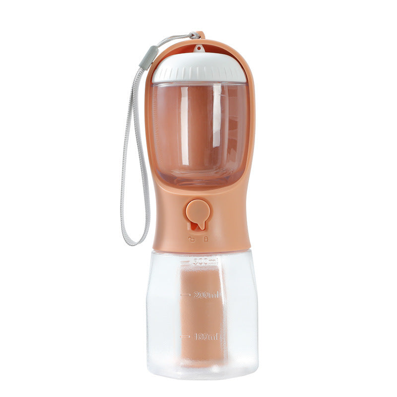 Gocrisandy dog water cup and food dispenser with garbage bag, portable multi-functional pet travel accessory for dogs