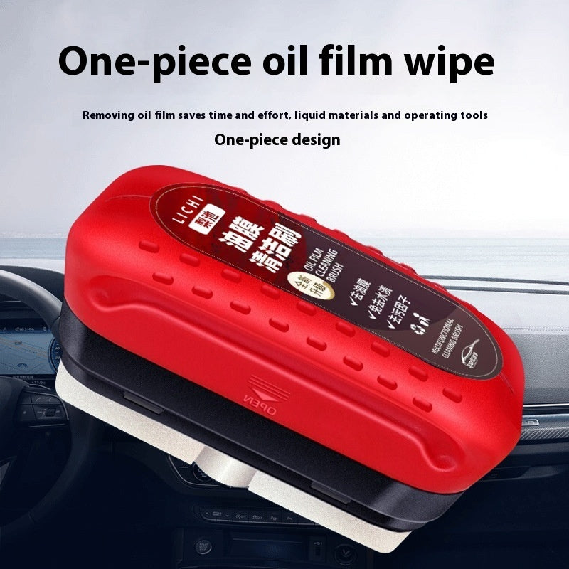 Automotive Oil Film Cleaning Brush Windshield Car Glass Sponge Cleaner Universal Removes Dirt Glass Cleaning Wipe Board Tool - GoCrisandy