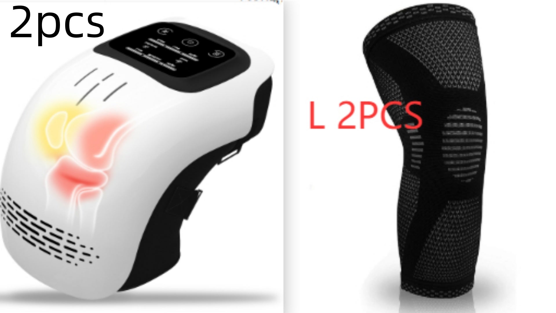 Gocrisandy electric knee massager with infrared laser and vibration for pain relief, designed for home use.