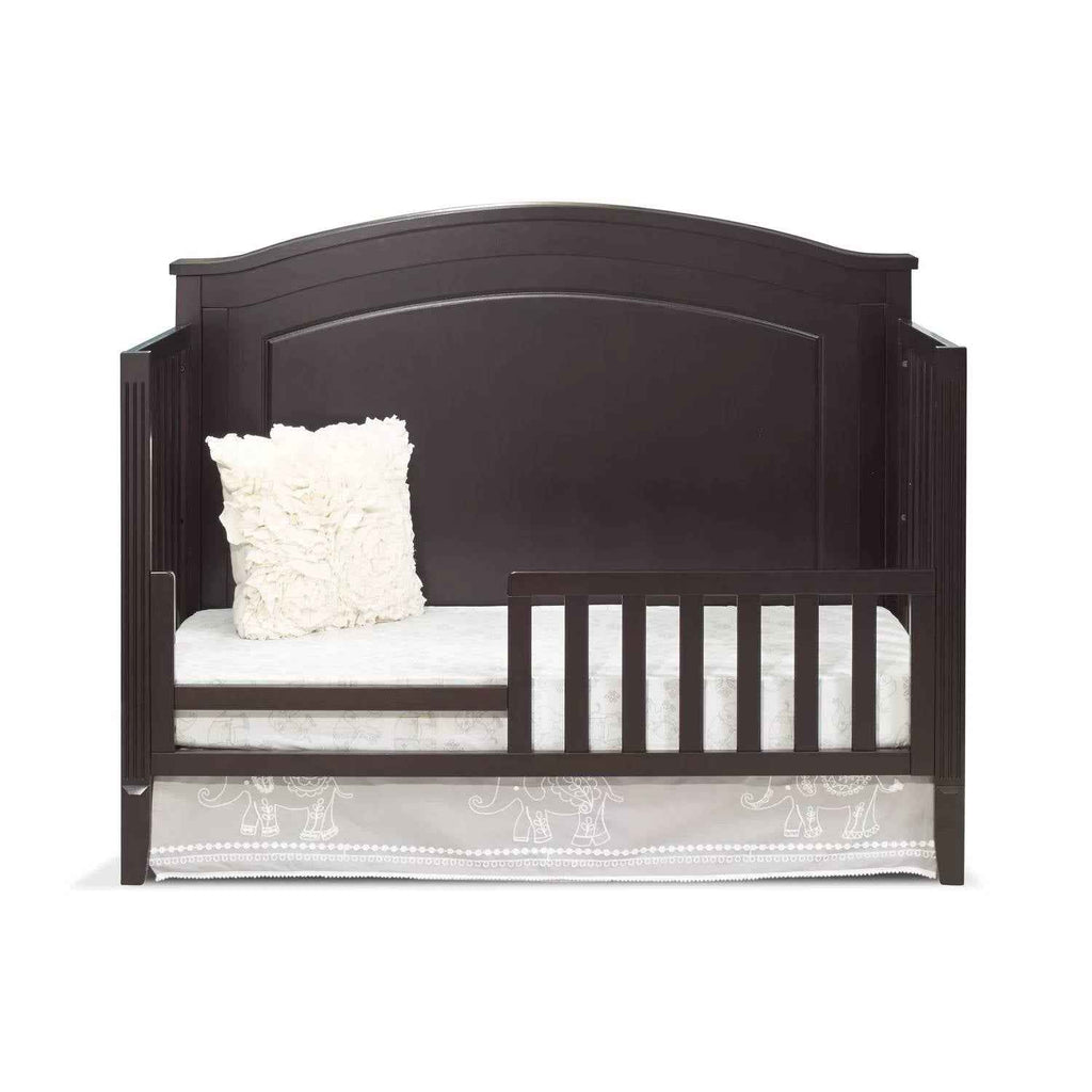 SF Home Solid Wood Toddler Bed Rail in Espresso Finish - Crib Sold Separately