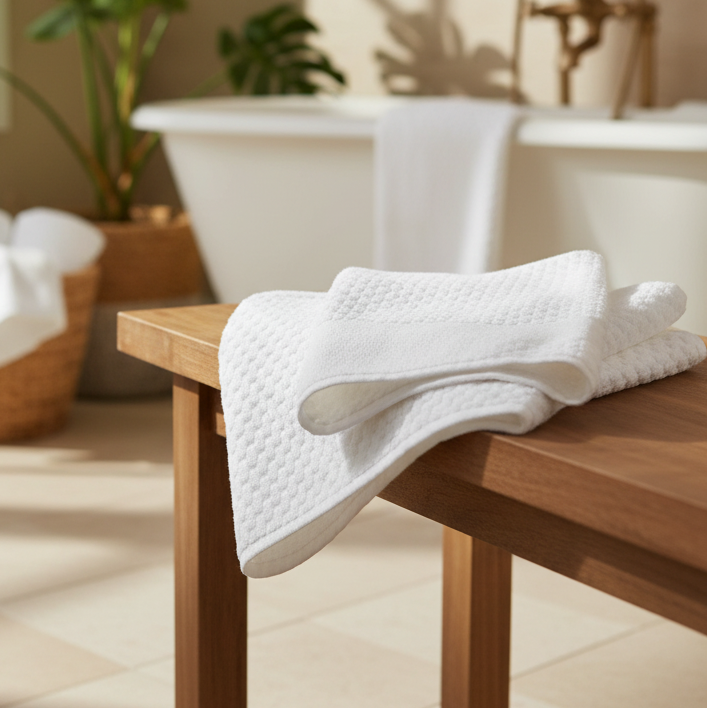 GTY Collection Zero Twist Premium Towels All over Checker Design