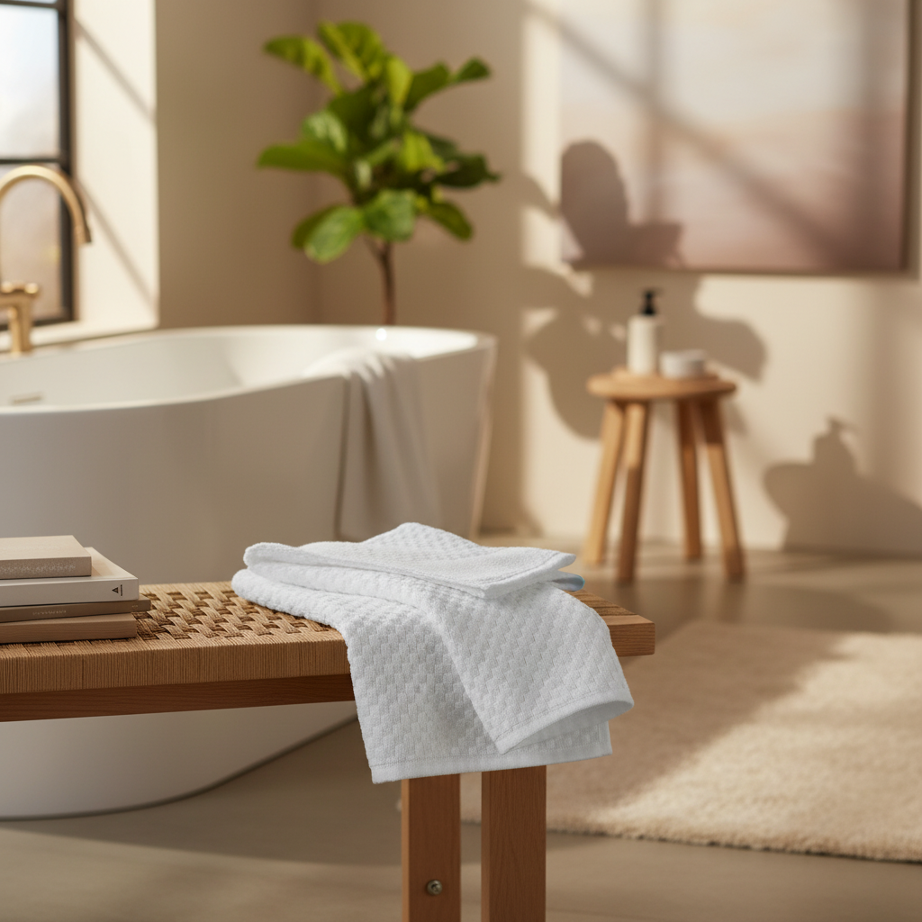 GTY Collection Zero Twist Premium Towels All over Checker Design