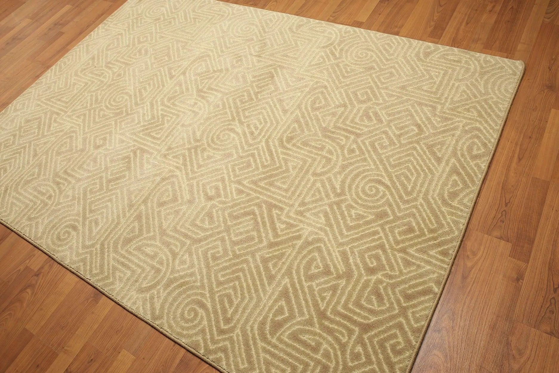 5'x7' Beige, Ivory, Multi Color Machine Made Polypropylene Indonesian High Density Hand Carved Effect Modern Oriental Rug