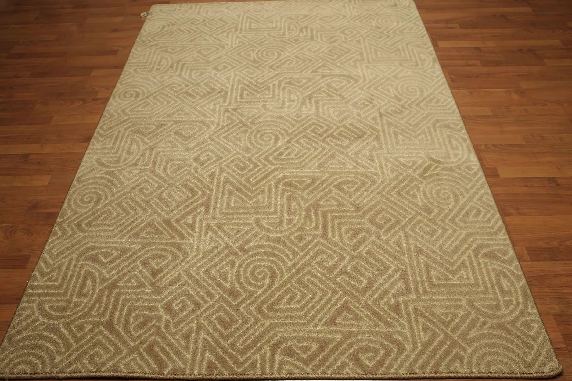 5'x7' Beige, Ivory, Multi Color Machine Made Polypropylene Indonesian High Density Hand Carved Effect Modern Oriental Rug