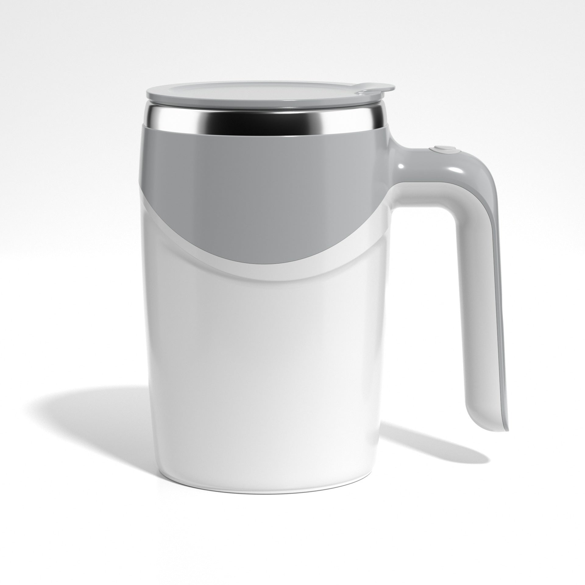 Gocrisandy rechargeable automatic stirring coffee cup with magnetic water rotation and electric motor for lazy milkshake mixing.
