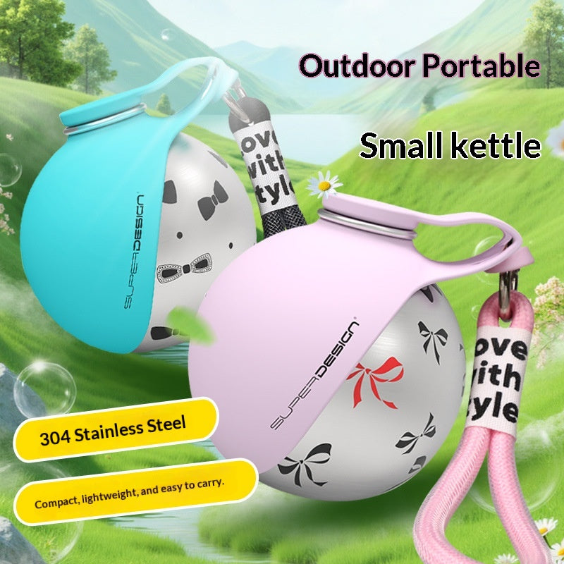 Creative portable outdoor stainless steel pet water cup for small dogs, featuring a convenient drink dispenser and travel water bowl.